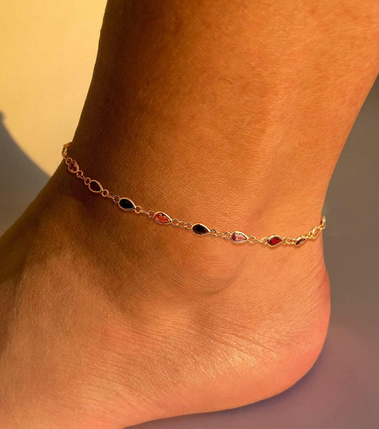 Colorful Stone Anklet