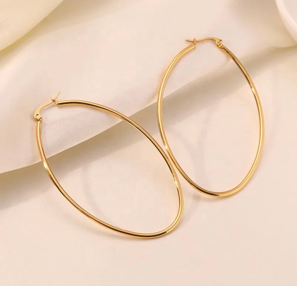 Oval Hoop Earrings