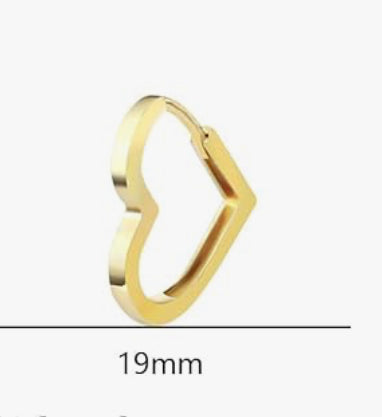 Heart Huggie Hoop Earrings