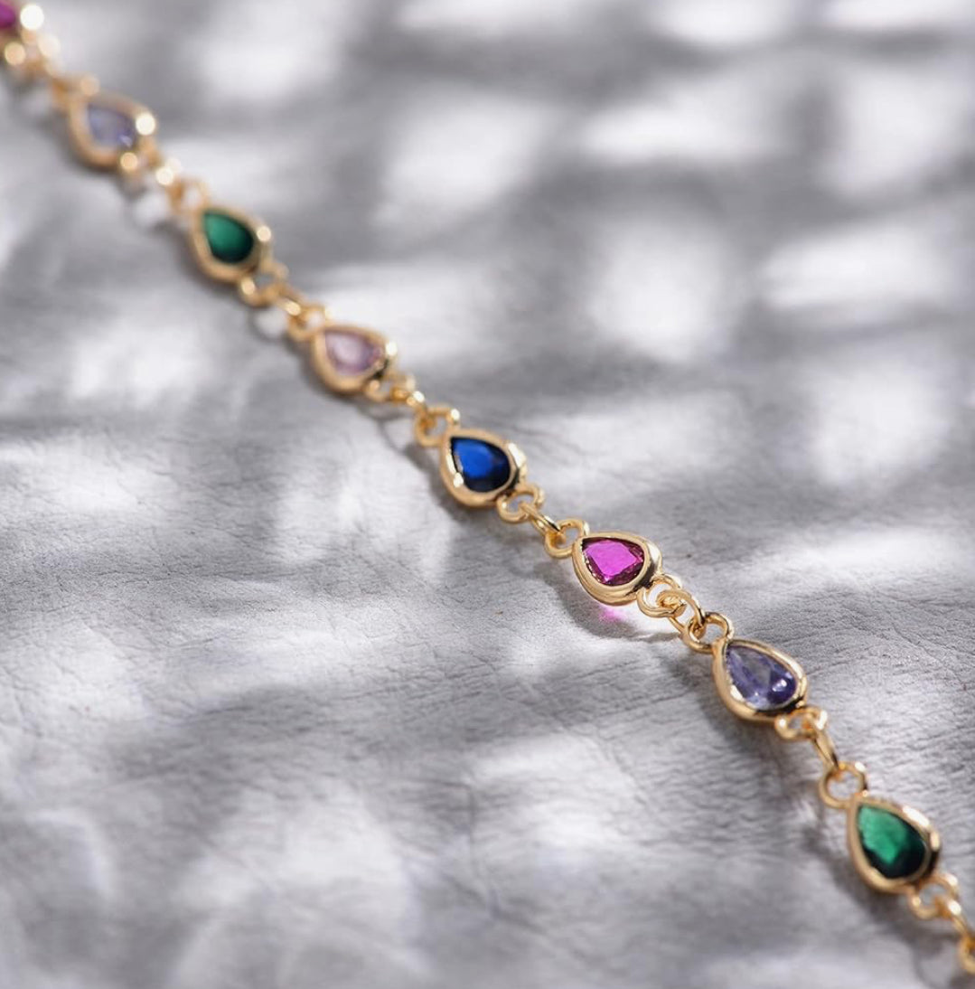 Colorful Stone Anklet