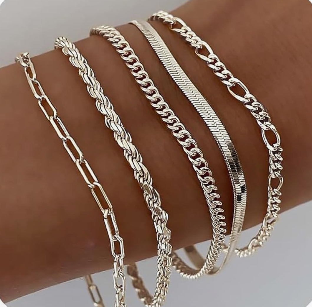 Silver Bracelet Stack