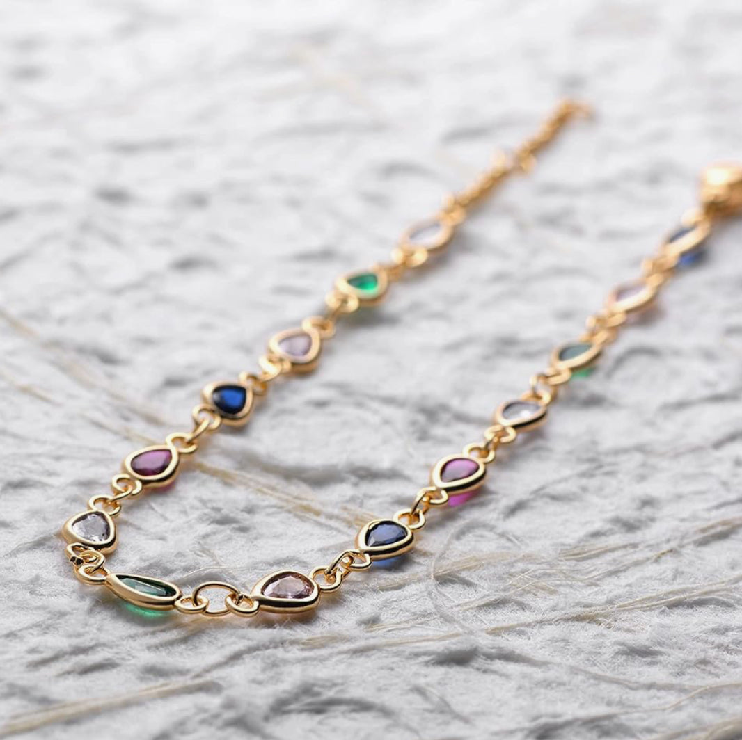 Colorful Stone Anklet