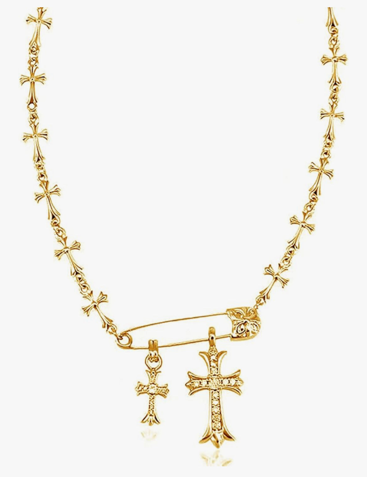 Chrome Cross Necklace