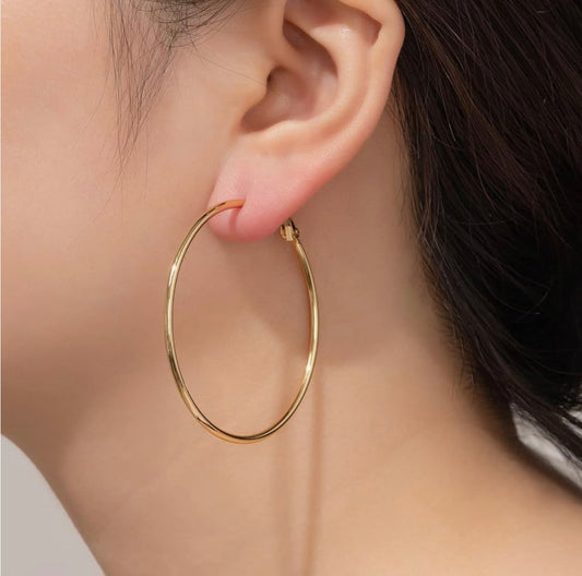 Thin Hoop Earrings