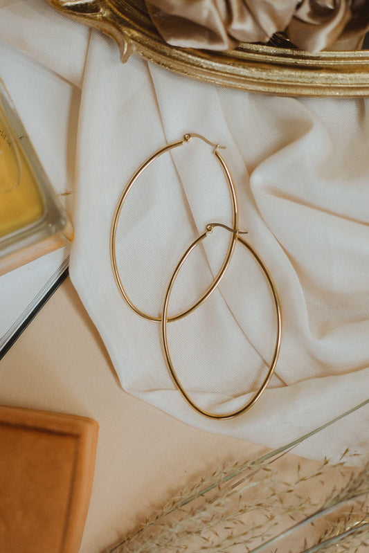 Oval Hoop Earrings