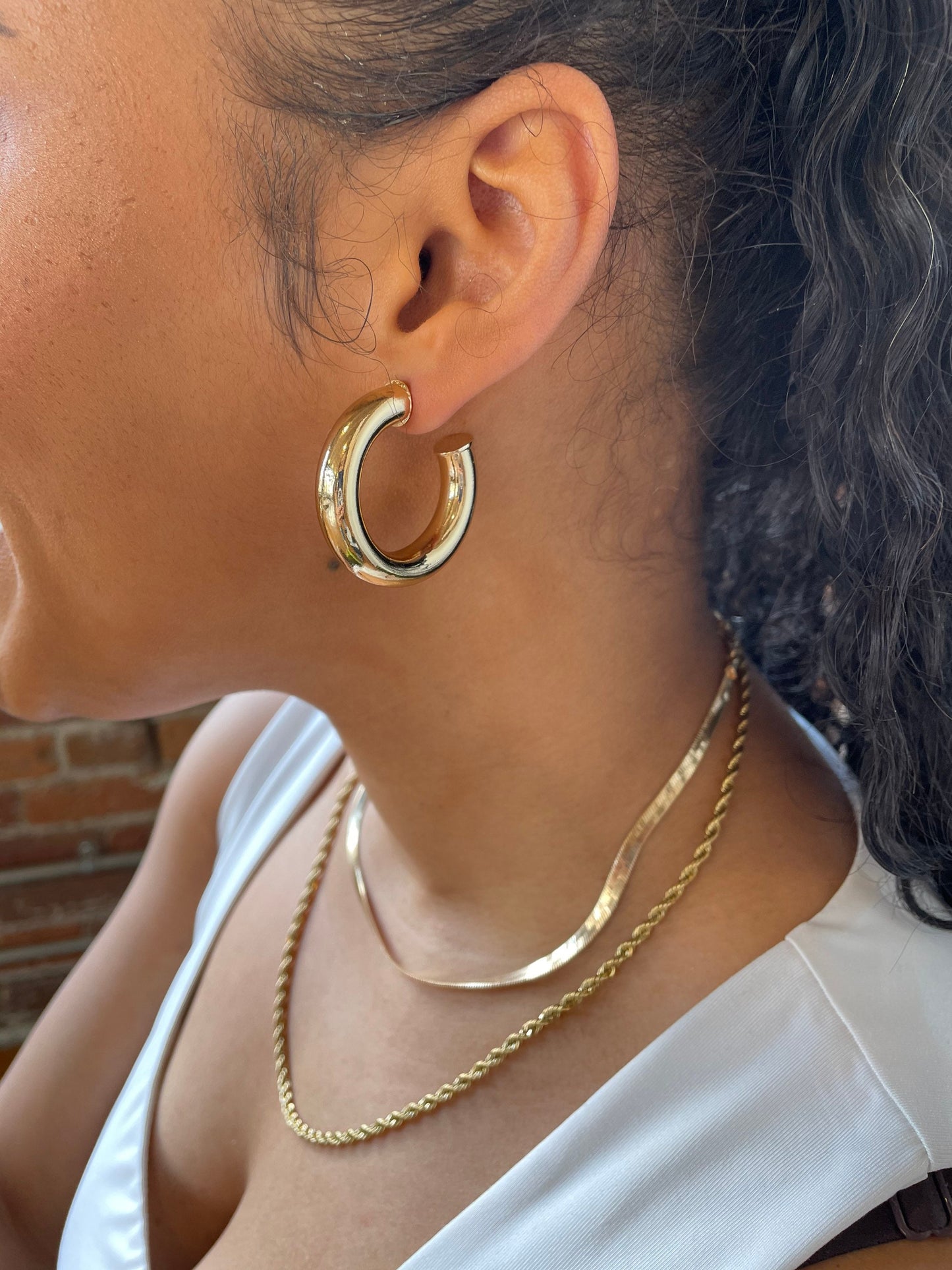 Open Back Hoop Earrings