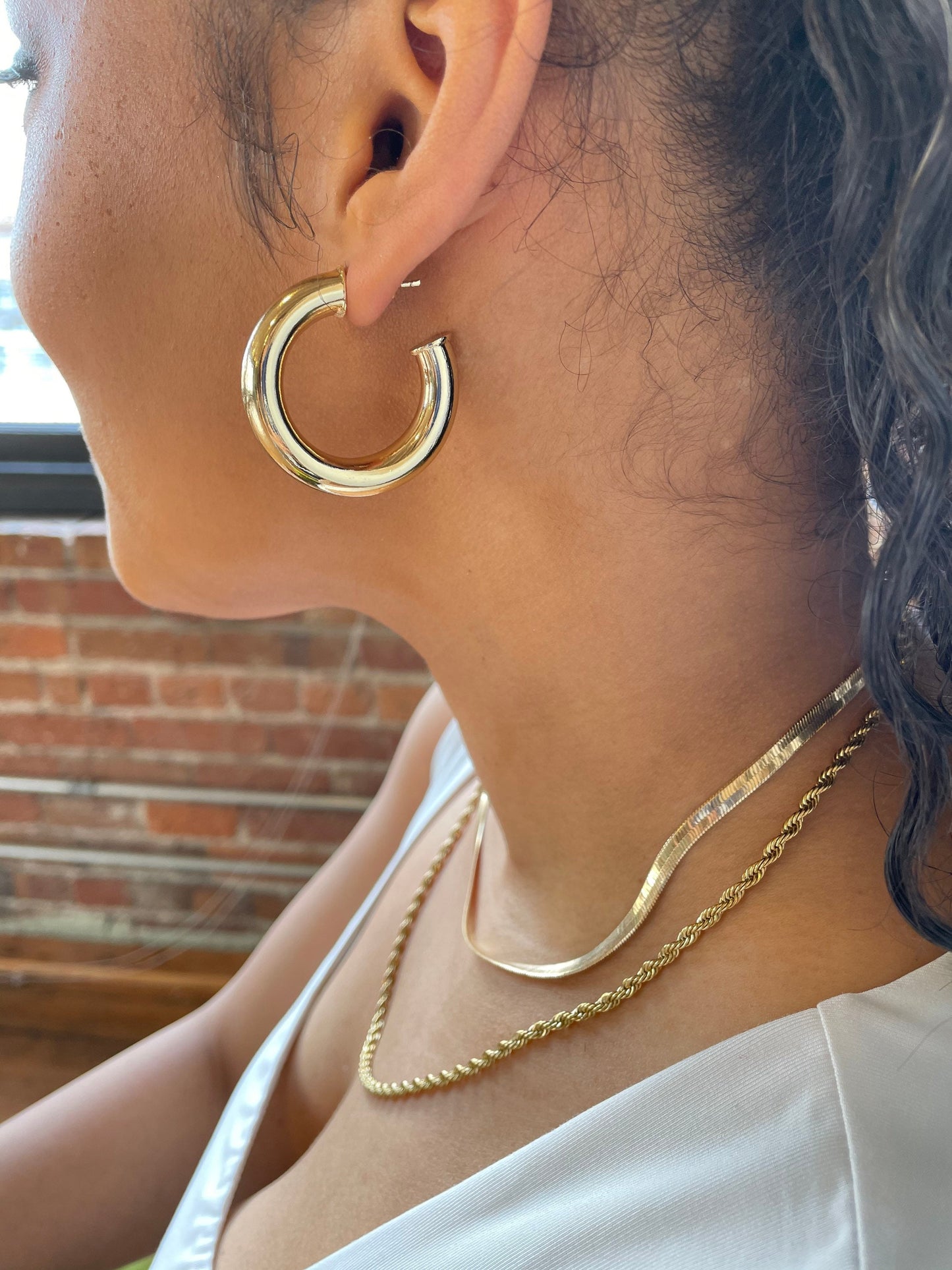 Open Back Hoop Earrings